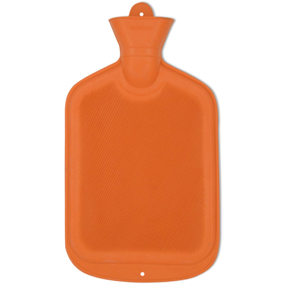 Varmtvandsflaske i gummi - orange