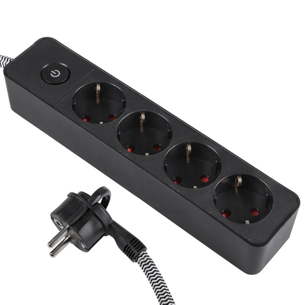 Stikkontakt - 4-delt - Q-LINK