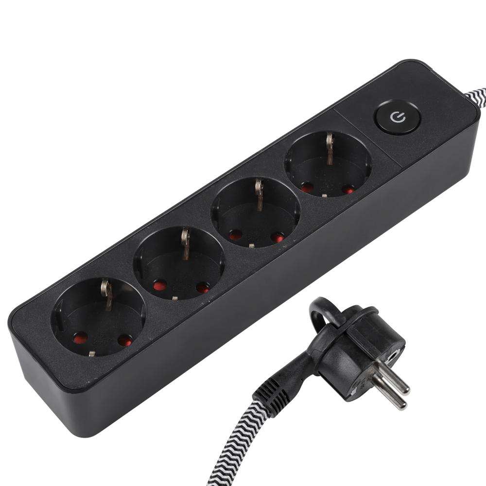 Stikkontakt - 4-delt - Q-LINK