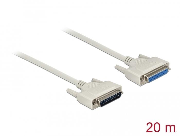 Delock Serielkabel D-Sub 25 Stik til Hun 20 m - Delock