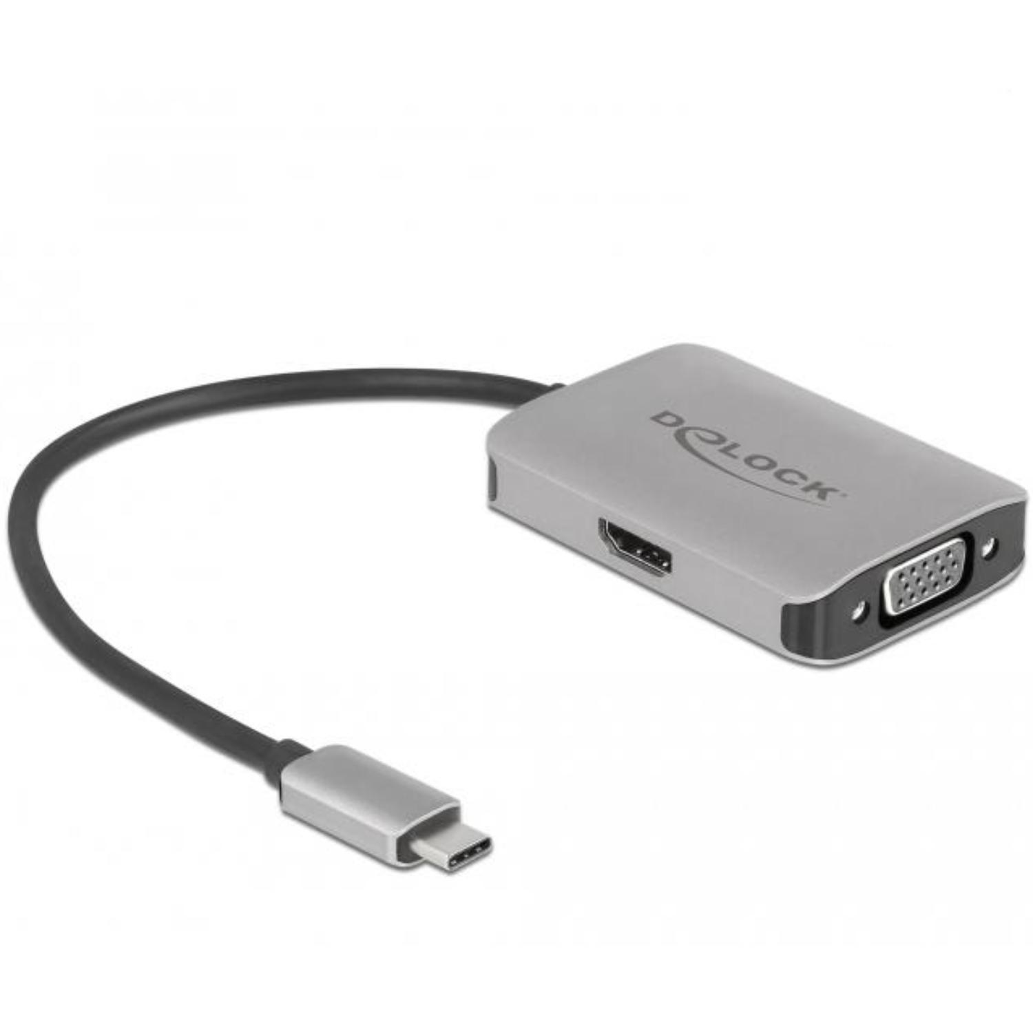 Delock USB Type-C™ Splitter (DP Alt Mode) > 1 x HDMI + 1 x VGA udgang - Delock