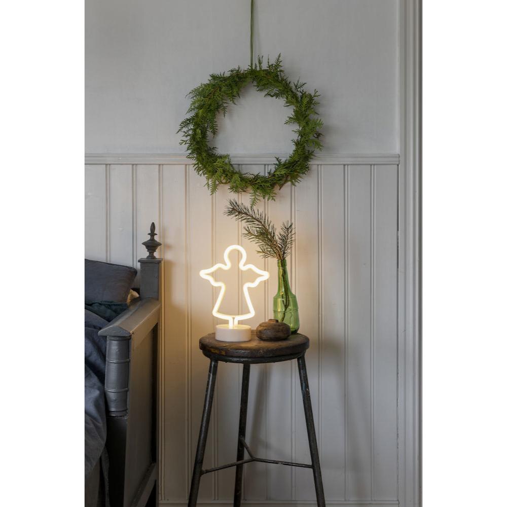 Julelys - Juleengel - 90 lys - 20 x 26,5 cm - varm hvid