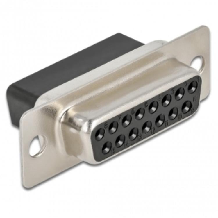 Delock D-Sub 15-polet krympeklemme, Metal, 4 stk - Delock