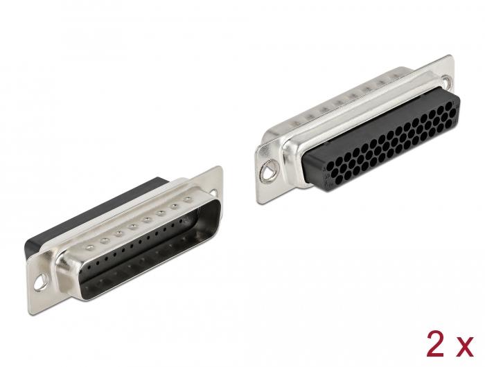 Delock D-Sub HD 44-polet krympeforbindelse, metal, 2 stk - Delock