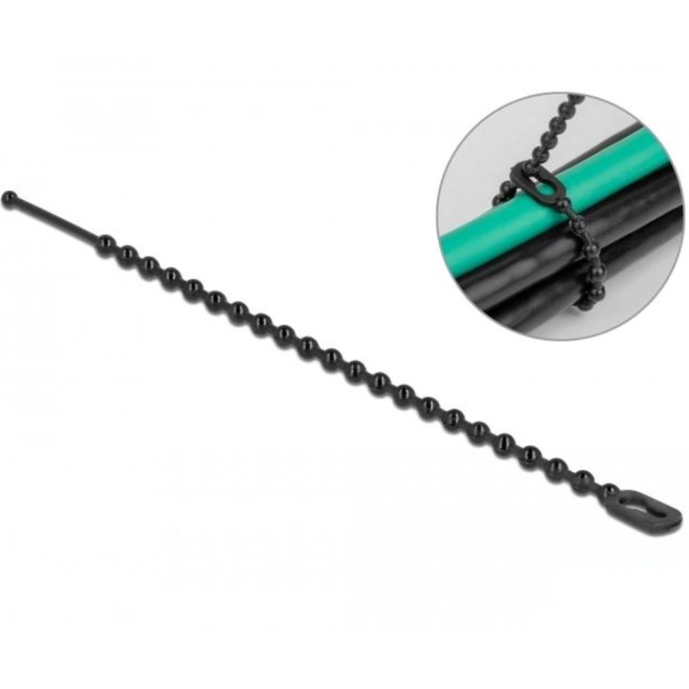 Delock Lightning Tie genanvendelig L 100 x B 2,4 mm sort 100 stk