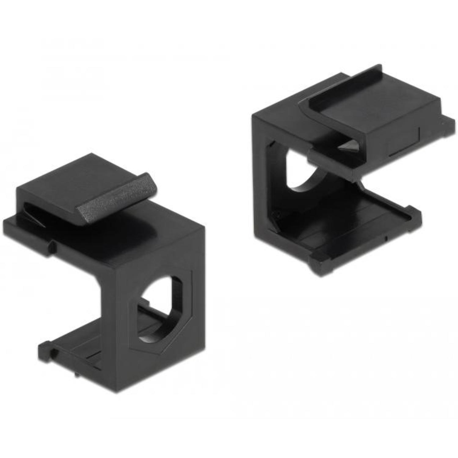 Delock Keystone afdækning sort med 8,0 mm gennemgang 4 stk