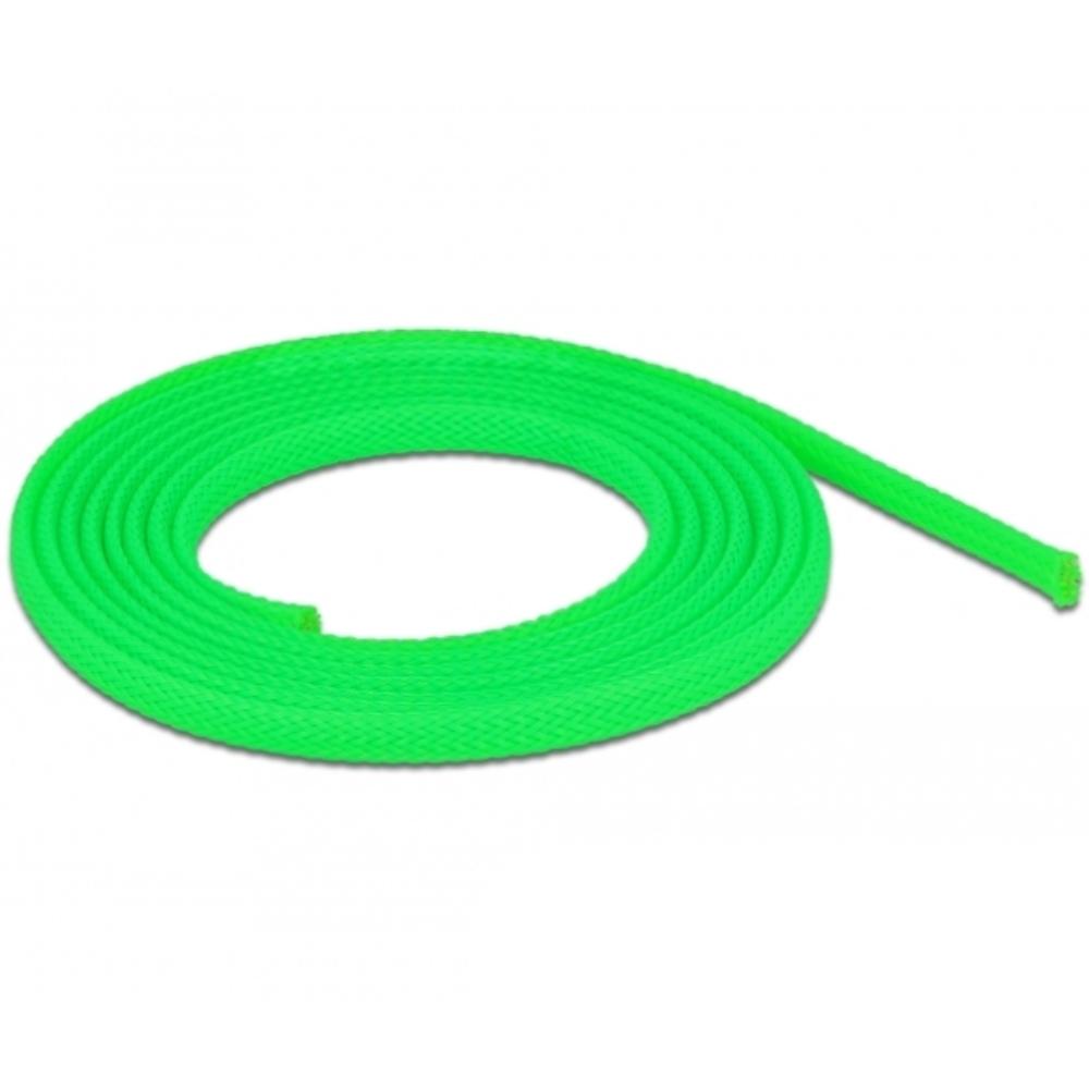 Delock Geflechtslange elastisk 2 m x 6 mm grøn