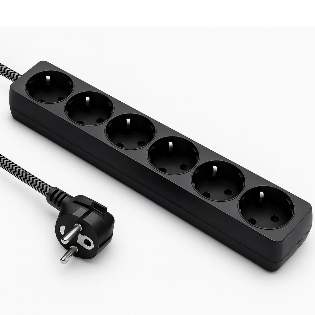 Stikkontaktboks - 6-dobbelt - Q-LINK