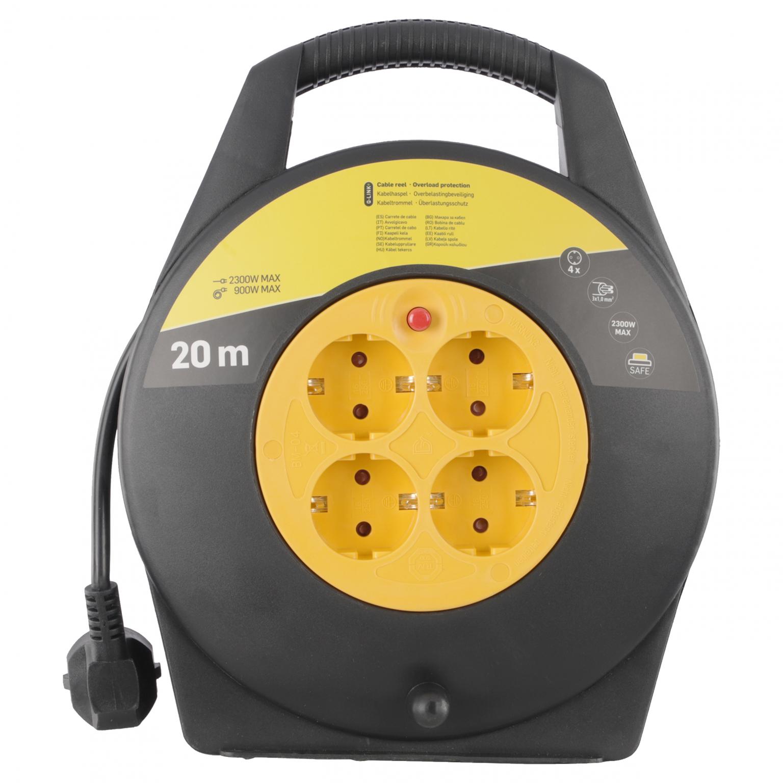 Kabeltromle - 20 meter - Q-LINK