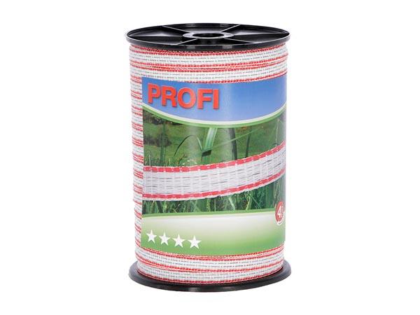 Profi-Afskærmningsbånd 12mm, 4x0,30 TriC, 200m, hvid/rød - Corral