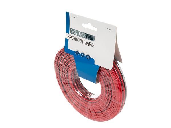 HØJTTALERKABEL - RØD/SORT - 2 x 2,50 mm² - 25 m - HQ-Power