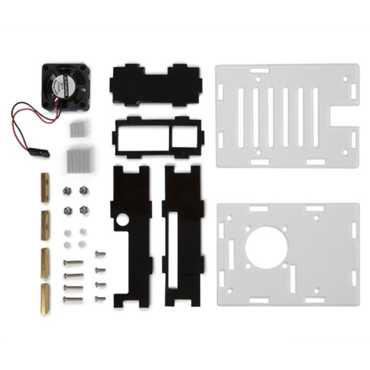 TRANSPARENT HUS MED KØLEELEMENTER OG BLÆSER TIL RASPBERRY PI 4®. - Whadda