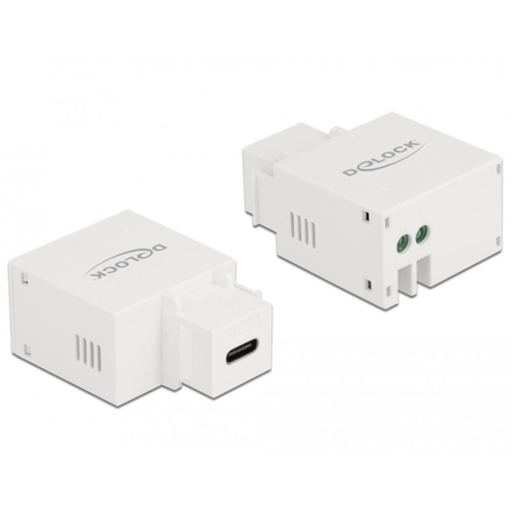 Delock Keystone-modul med USB Type-C™-ladekontakt og 2,1 A med
