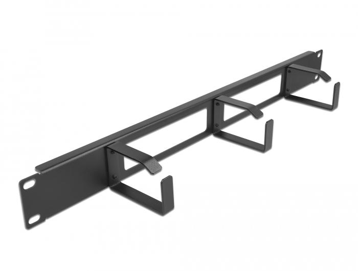 Delock 19″ Kabelmanagement-Patchpanel med 2 åbninger og 3 beslag 1 - Delock