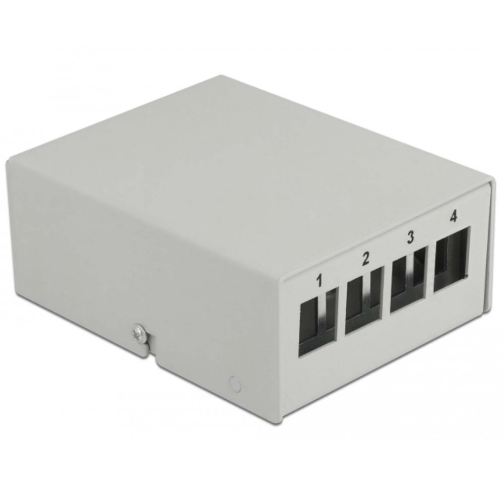 Vægbeslag + DIN-skinne patchpanel