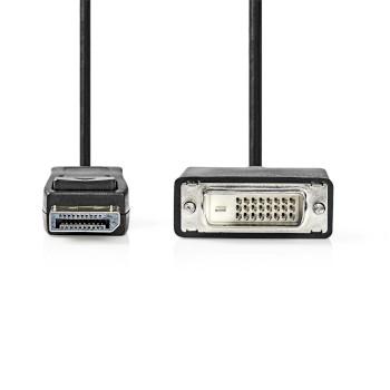 DisplayPort-kabel DisplayPort Han DVI-D 24+1-pins Han 1080p - Nedis