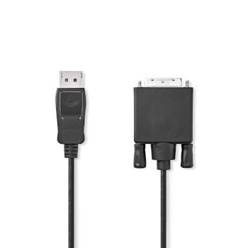 DisplayPort-kabel DisplayPort Han DVI-D 24+1-pins Han 1080p - Nedis