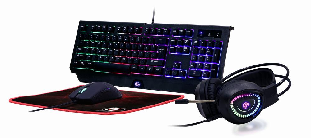 4-i-1 baggrundsbelyst gaming-kit 'Phantom' - GMB Gaming