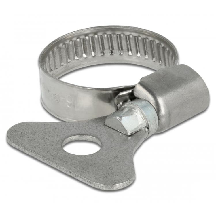 Delock Slangeschelle med vingemøtrik 16 - 25 mm 10 stk. Metal - Delock