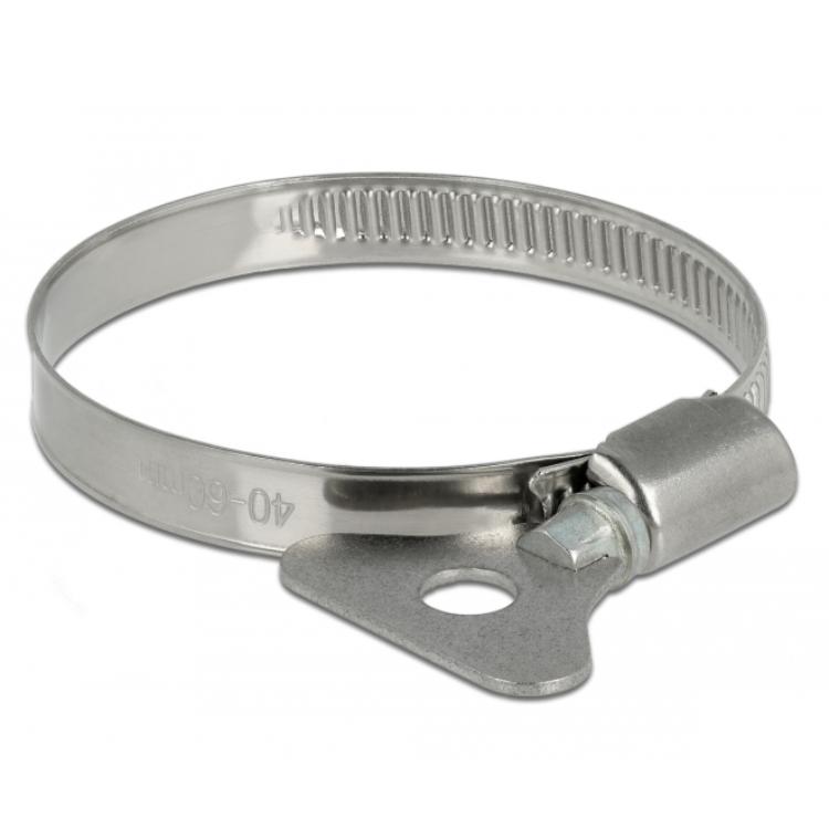 Delock slangeklemme med vingemøtrik 40 - 60 mm 10 stk. Metal - Delock