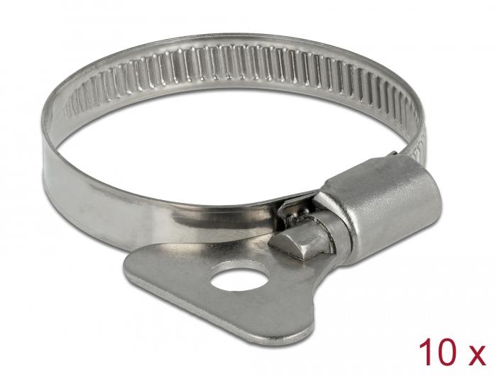 Delock Slangeschelle med vingemøtrik 32 - 50 mm 10 stk. Metal - Delock