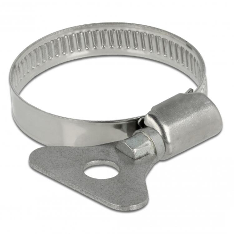 Delock Slangeschelle med vingemutter 25 - 40 mm 10 stk. Metal - Delock
