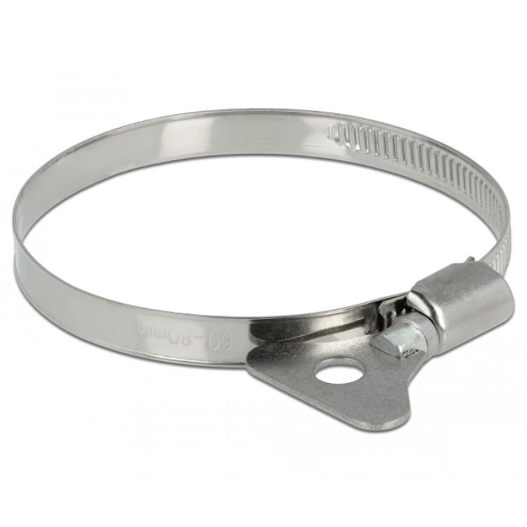 Delock Slangeschelle med vingmøtrik 60 - 80 mm 10 stk. Metal - Delock