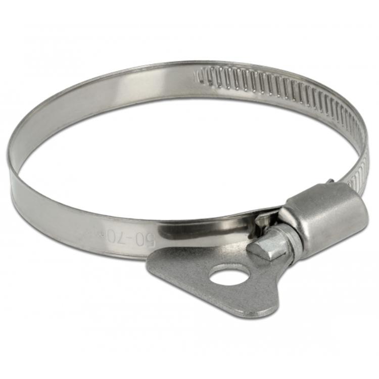 Delock Slangeschelle med vingemøtrik 50 - 70 mm 10 stk. Metal - Delock