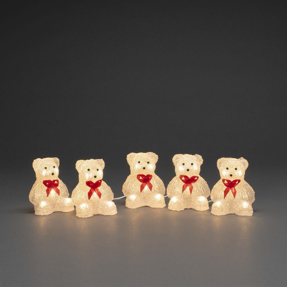 Bears - led-julelys indendørs - 40 lys - 4 meter - varm hvid