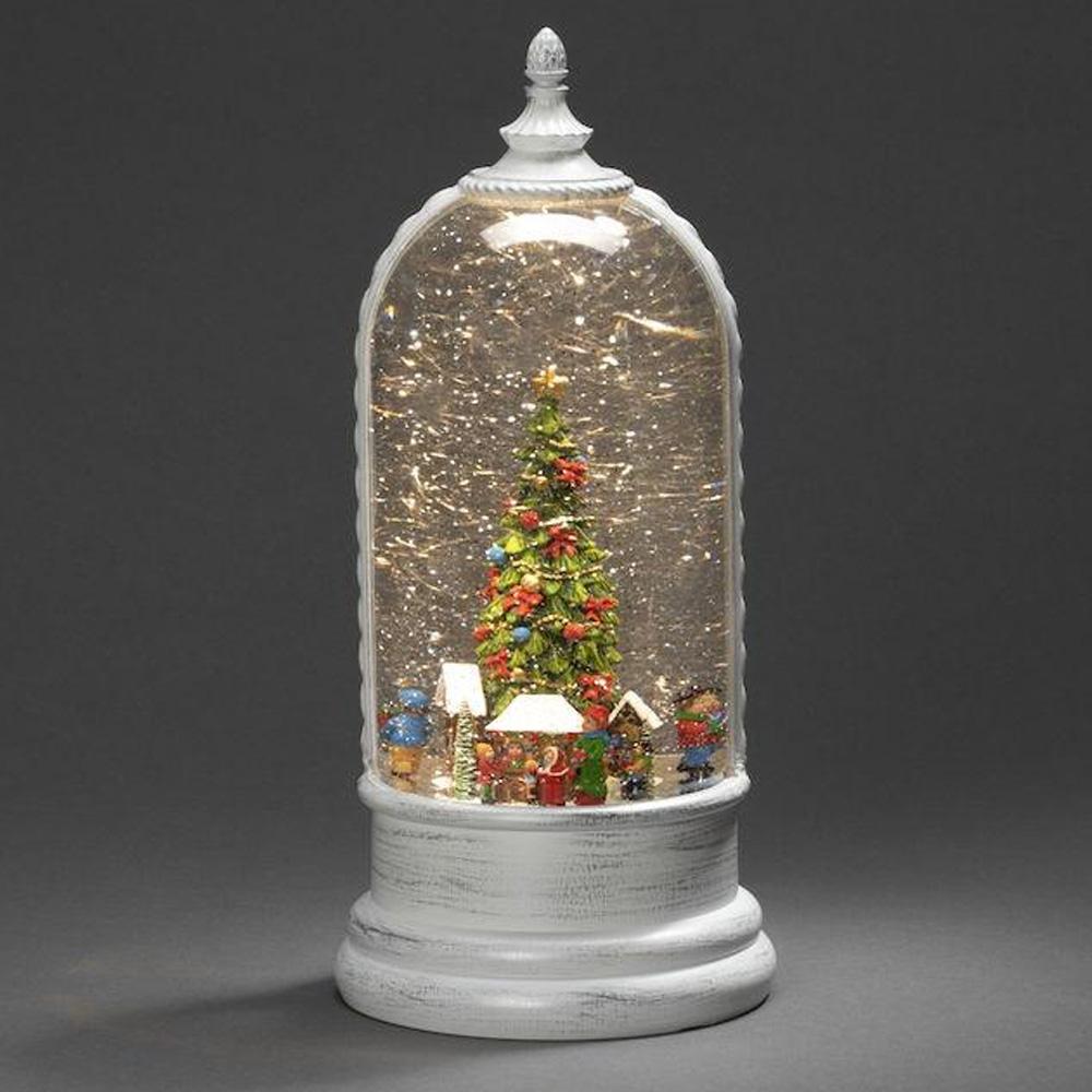 Julekuppel - led-julelys indendørs - 1 lys - 27,2 x 12,5 cm - varm hvid - 3x C