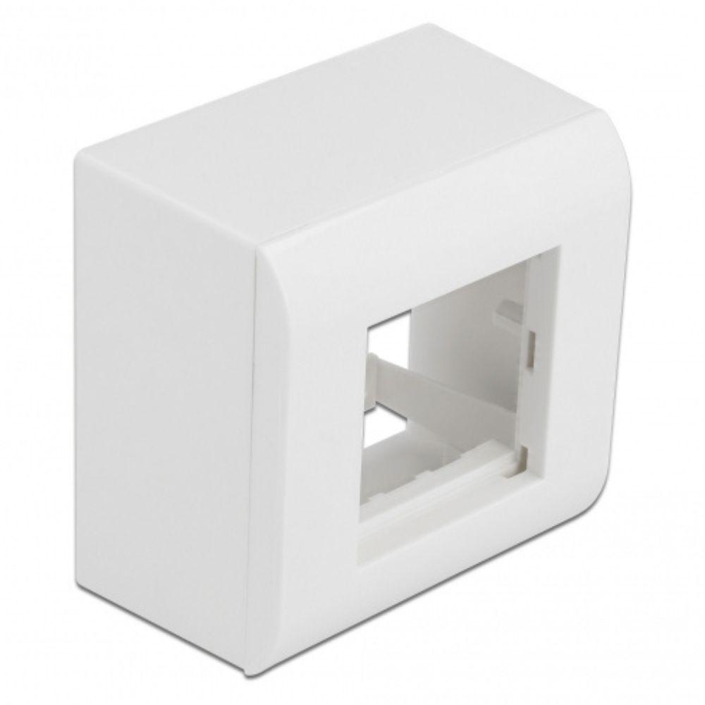 Delock Opbygningshus til Easy 45 modul, hvid. 82x82x50 mm.