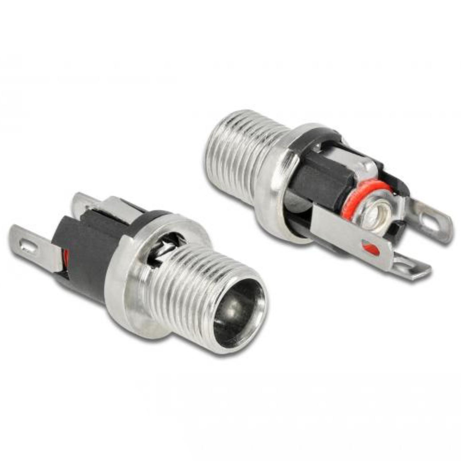 Delock Stikkontakt DC 5,5 x 2,5 x 12,0 mm indbygningsbus, loddeudgave - Delock