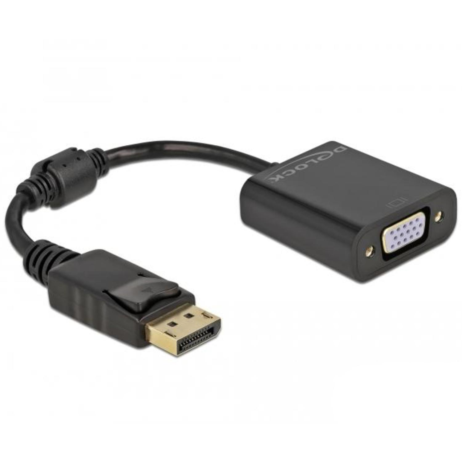 Delock DP 1.2 til VGA Adapter. Sort. - Delock