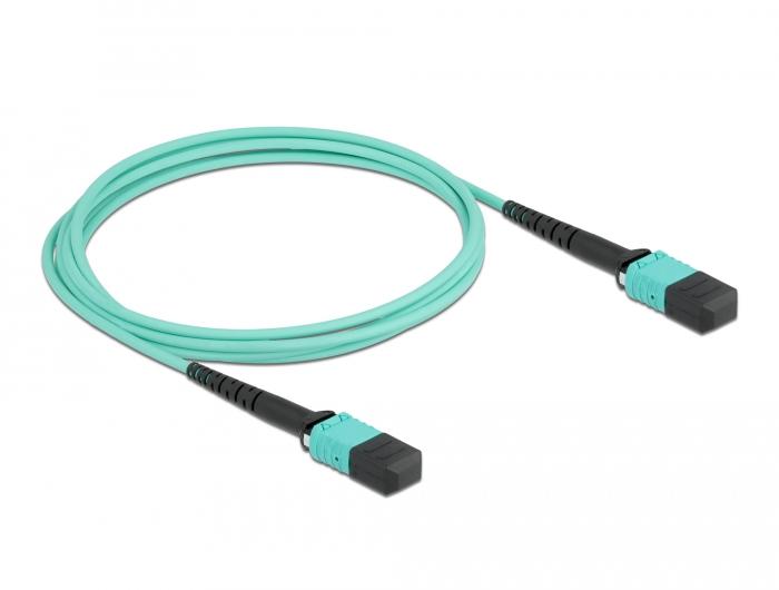 Delock Glasfiberkabel MPO stik til MPO stik 12 fibre, polaritet B, Multimo - Delock