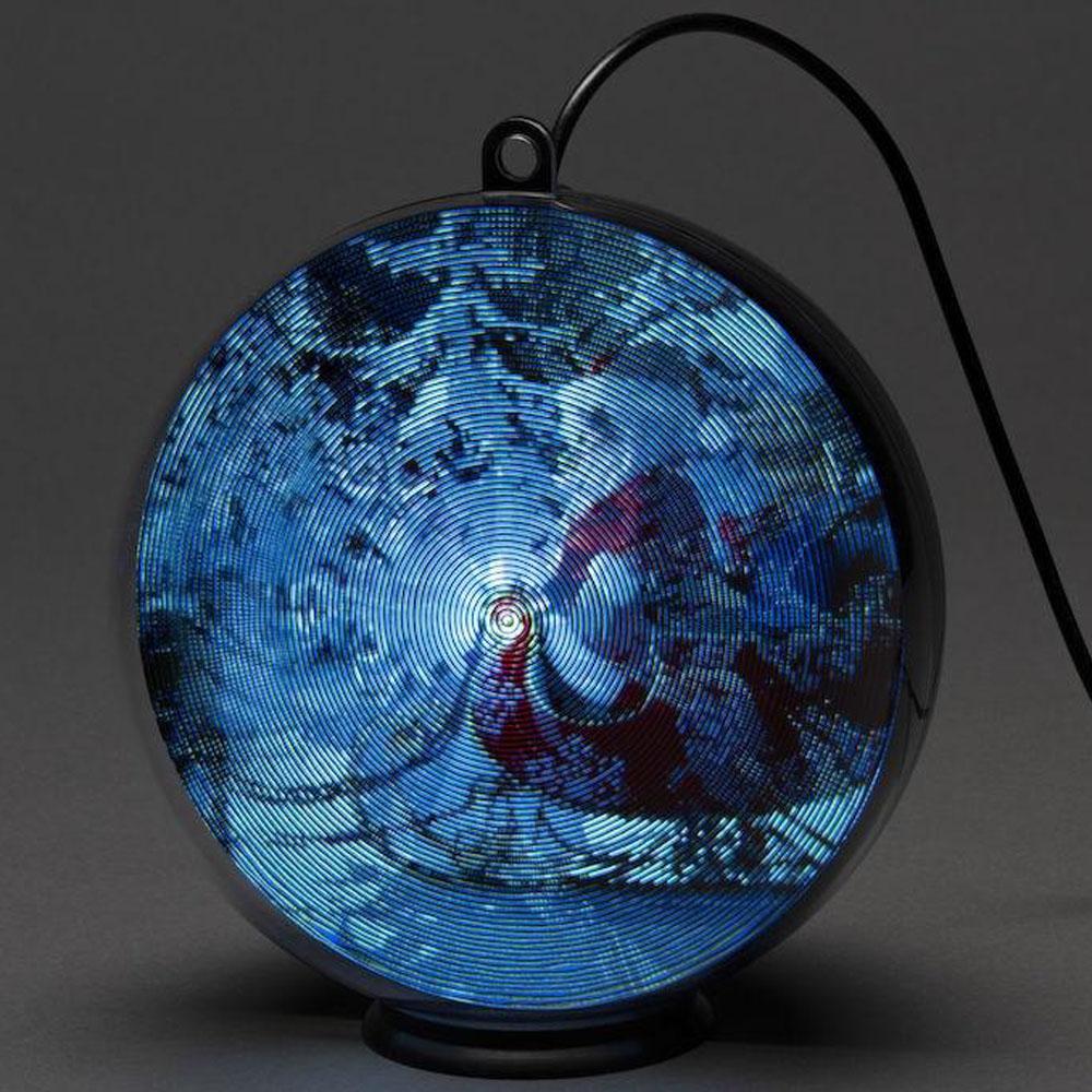 Julekugle med display - led-julebelysning indendørs - 64 lys - USB - 15 cm - varm hvid
