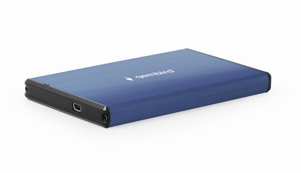 Ekstern HDD kabinet 2.5' SATA USB3.0 sort (børstede) - Gembird