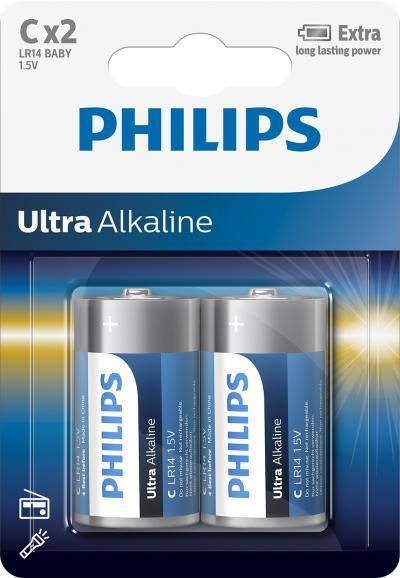 Philips Ultra Alkaline C/LR14 Blister 2 - Philips