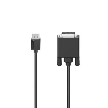 Videokabel, DisplayPort-stik - DVI-stik, Ultra-HD 4K, 1,50 m - Hama