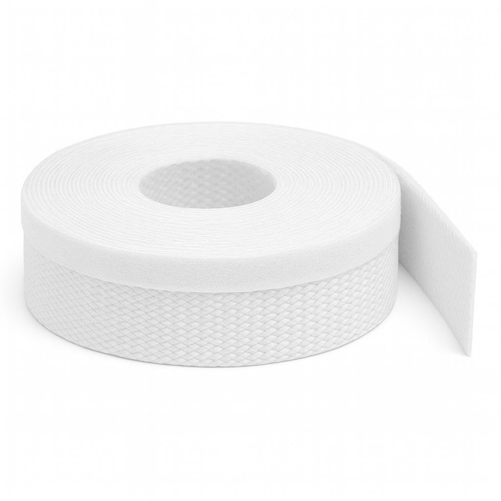 Delock flettet slange, velcro, 5 m, 19 mm, hvid.