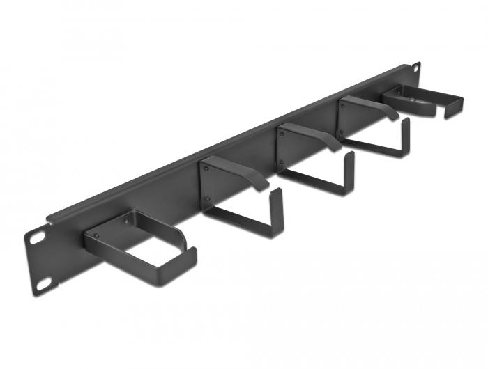 Delock 19″ Patchpanel til kabelstyring med 5 metalbeslag (2 x horisontalt - Delock