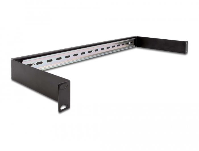 Delock 19″ DIN-skinnepanel 1 HE sort - Delock