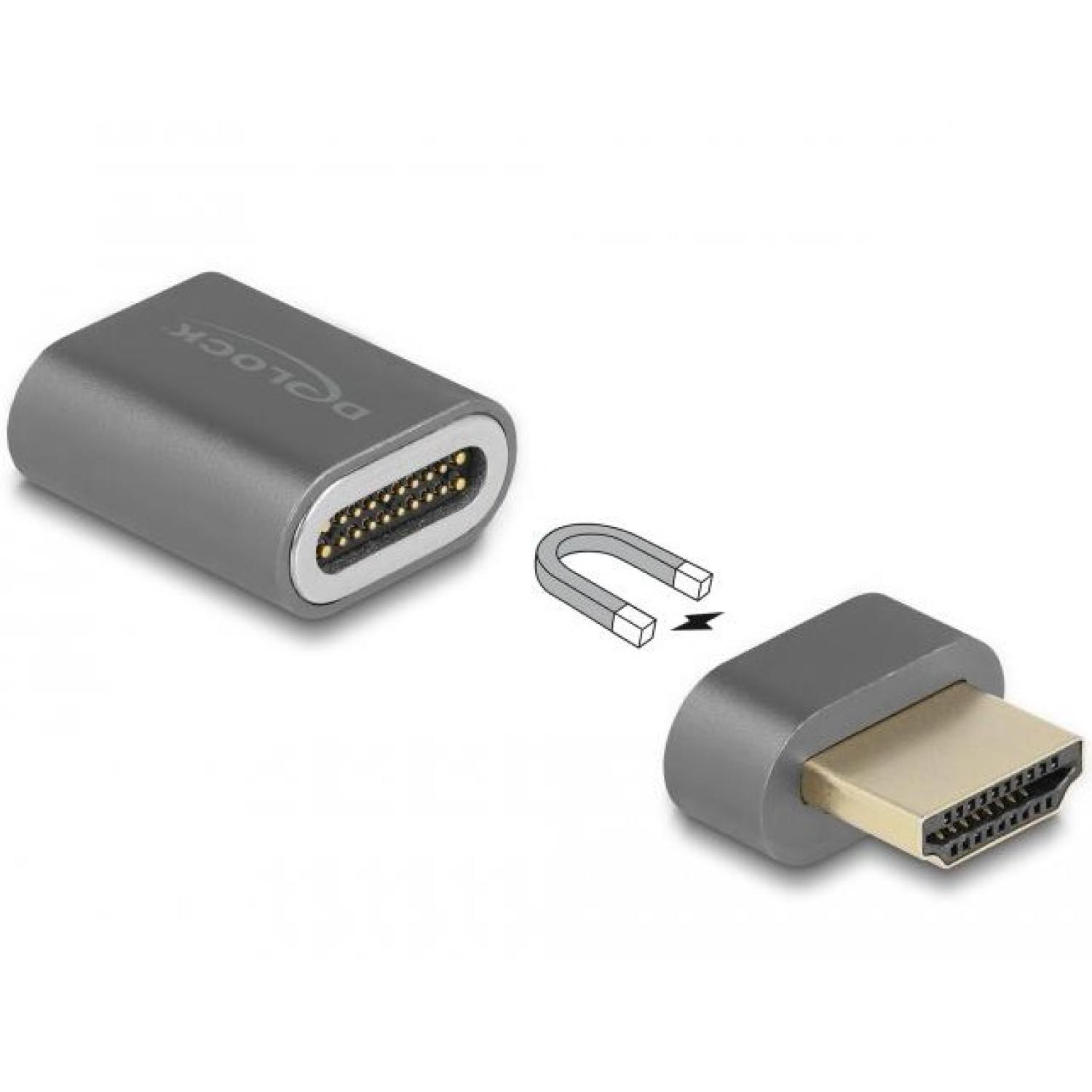 Delock HDMI Adapter Stik til Stik 8K 60 Hz magnetisk - Delock