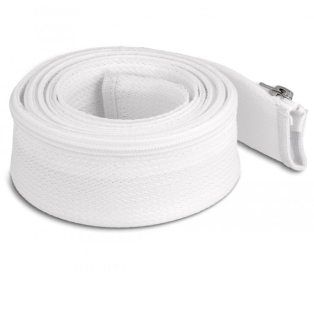 Delock Fletvævet slange med lynlås, varmebestandig 2 m x 50 mm hvid - Delock
