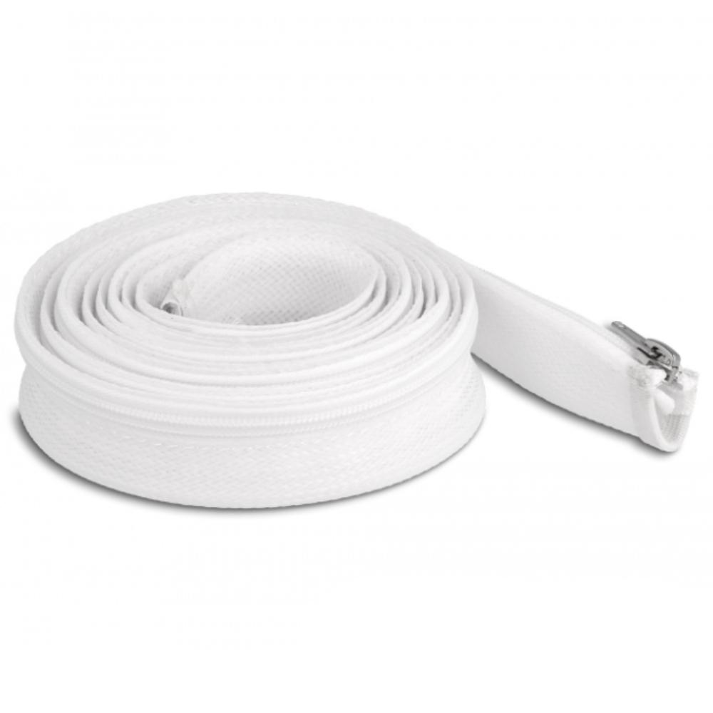 Delock slang, lynlås, 3 m x 30 mm, hvid. - Delock