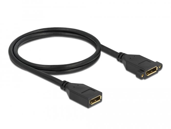 Delock DisplayPort 1.2 Kabel hun til hun til installation 4K 60 Hz 1 m - Delock