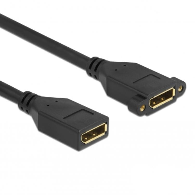 Delock DisplayPort 1.2 Kabel Stik til Stik til installation 4K 60 Hz 30 cm - Delock