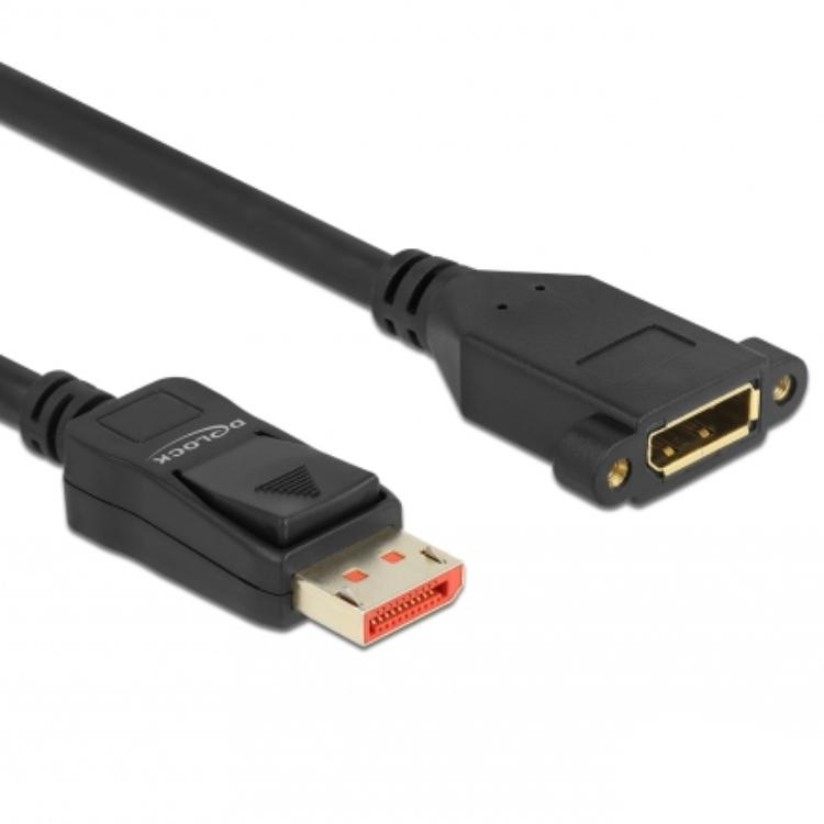 Delock DisplayPort forlængerkabel til installation 8K 60 Hz 3 m - Delock