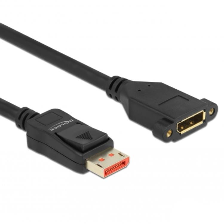 Delock DisplayPort Forlængerkabel til indbygning 8K 60 Hz 2 m - Delock
