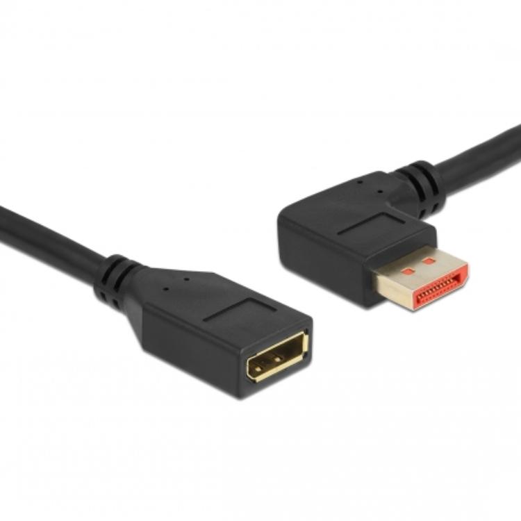 Delock DisplayPort forlængerkabel han 90 vinklet til venstre mod Buc - Delock