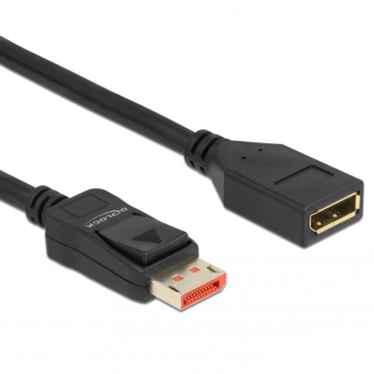 Delock DisplayPort-forlængerkabel 8K 60 Hz 3 m - Delock